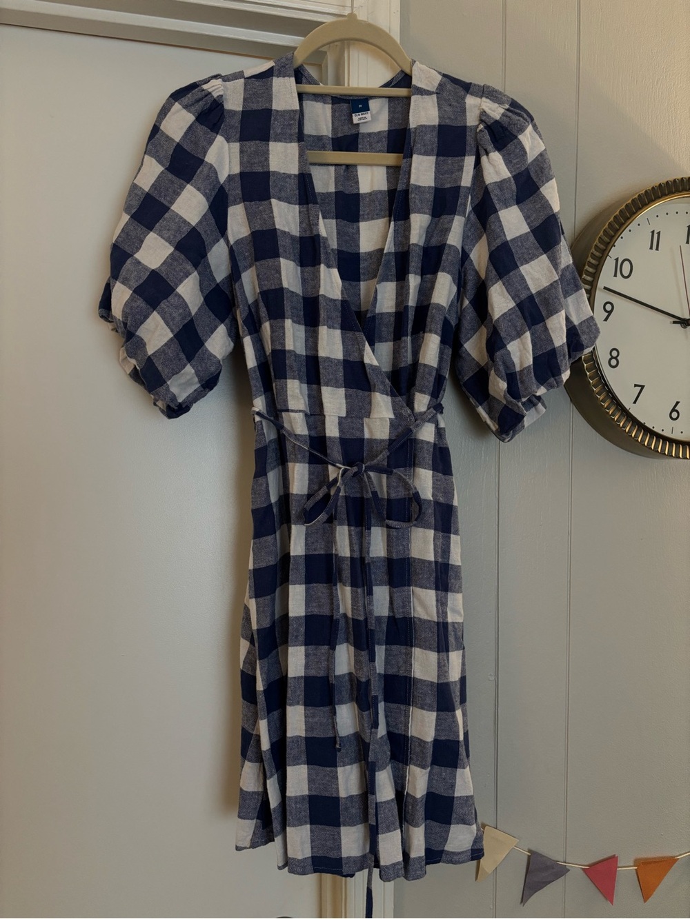 Old Navy Blue and White Gingham Mini Dress